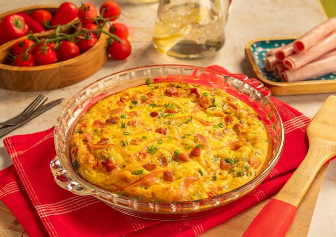 Omelete de Forno com Bacon e Presunto