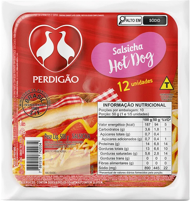 Salsicha Hot Dog 500g