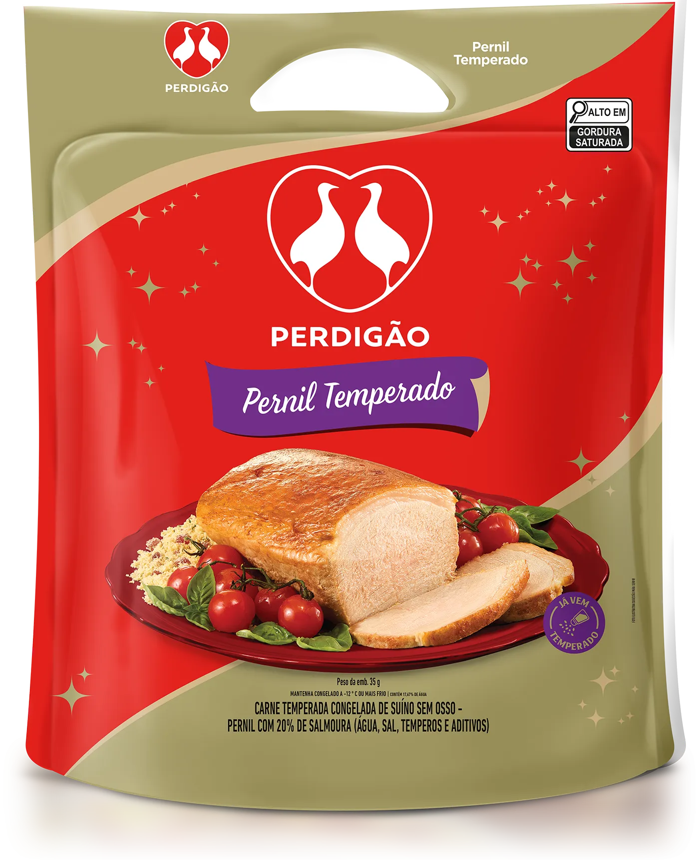 Pernil Suíno Temperado sem Osso 2,5kg a 2,8kg