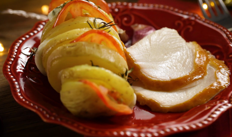 Chester Assa Fácil com Batata Caprese