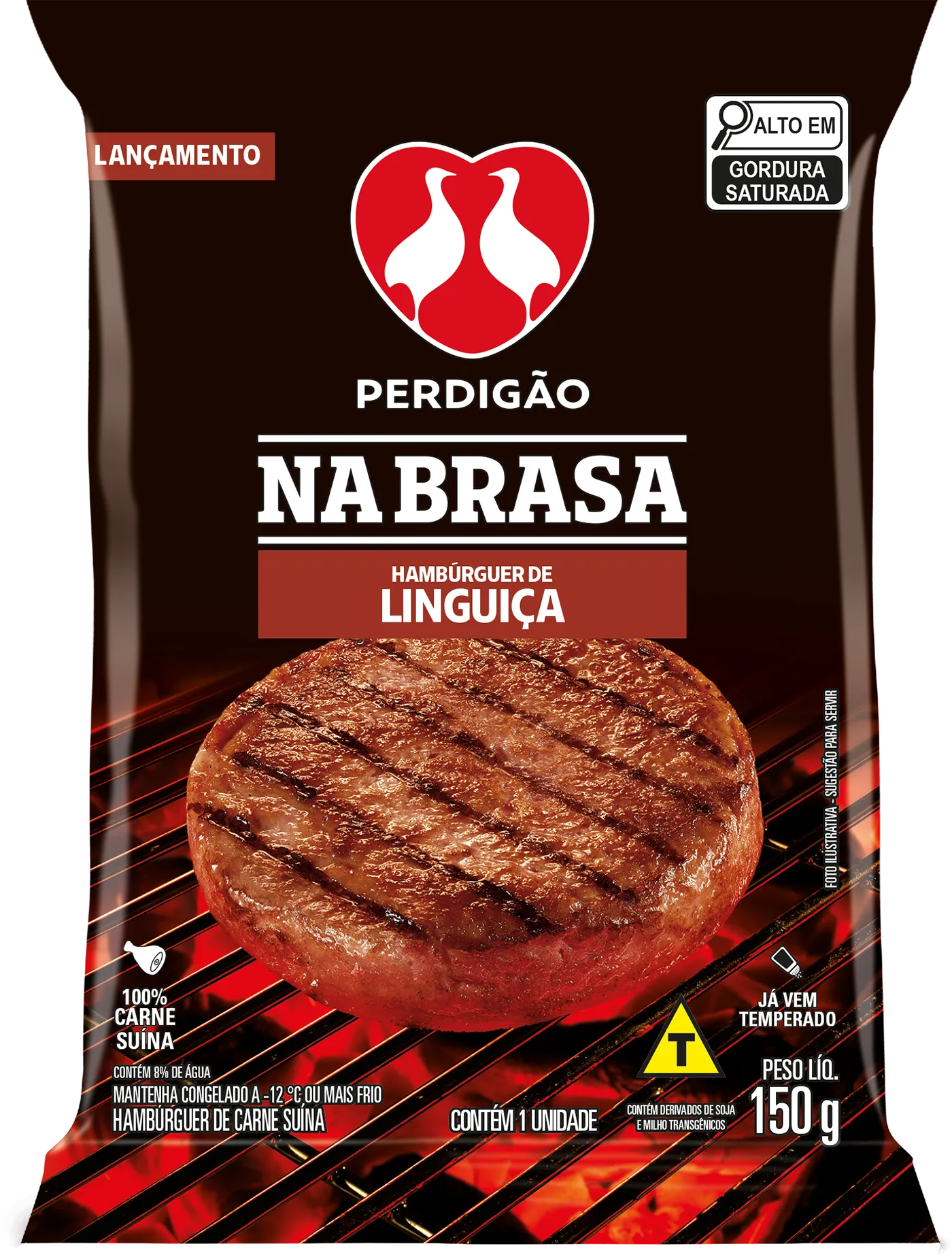 Hambúrguer de Linguiça Perdigão Na Brasa