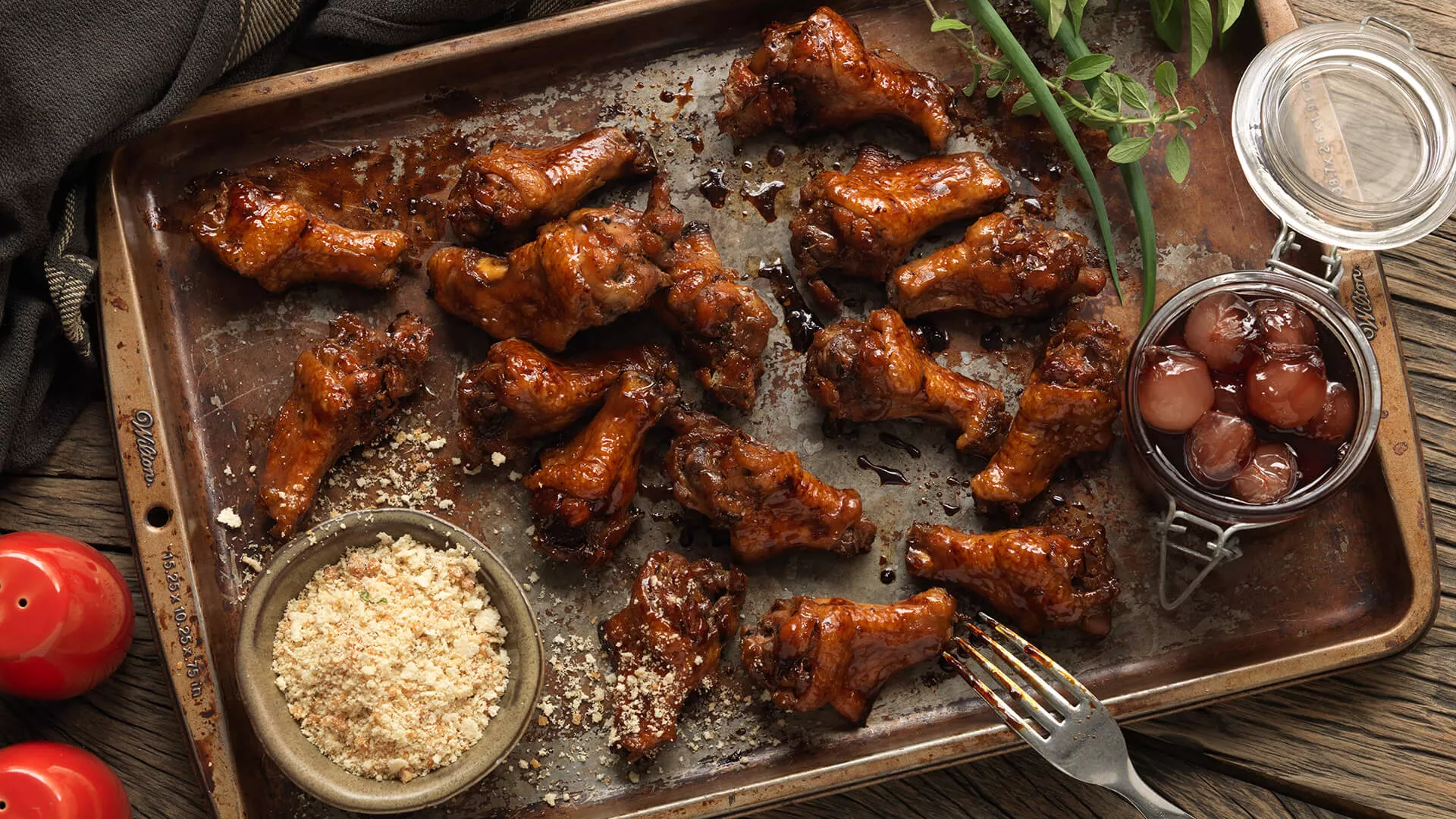 foto da receita Coxinhas das Asas Perdigão com Compota de Cebola ao Vinho Tinto