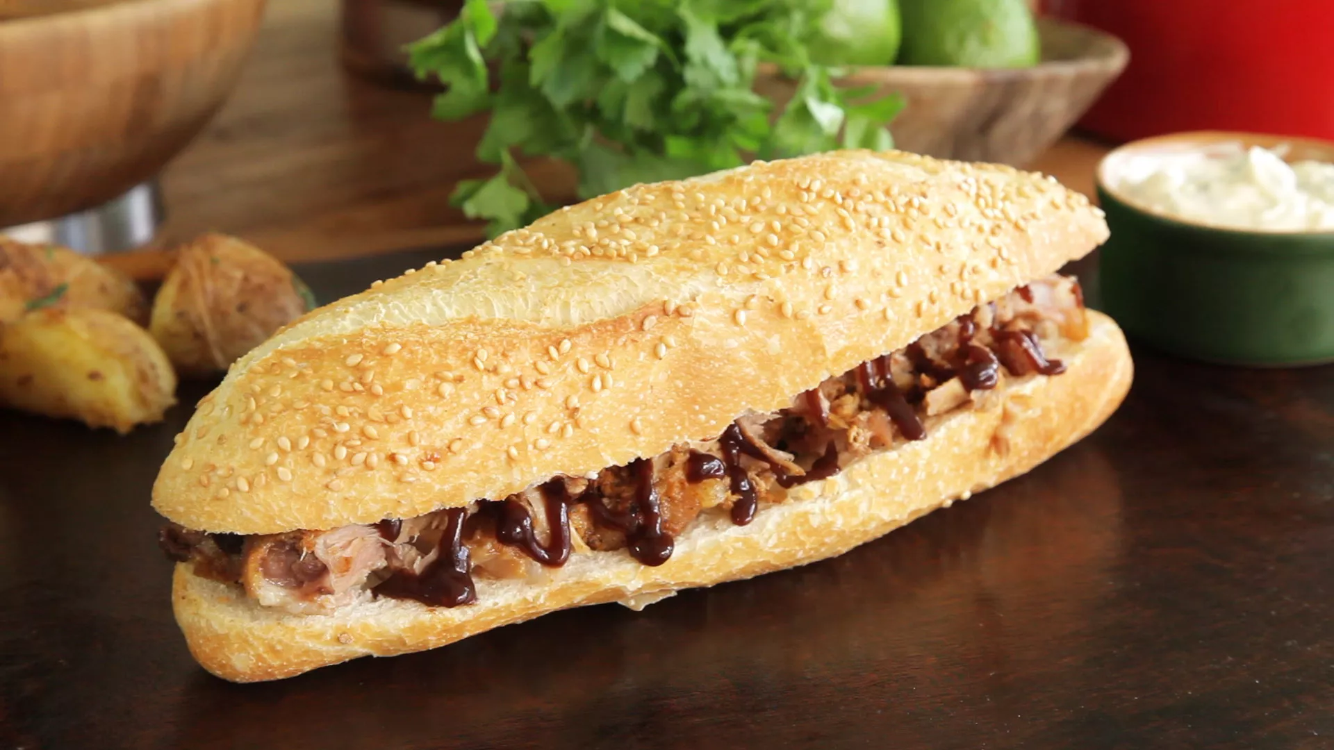 foto da receita Sanduíche de Costelinha Suína