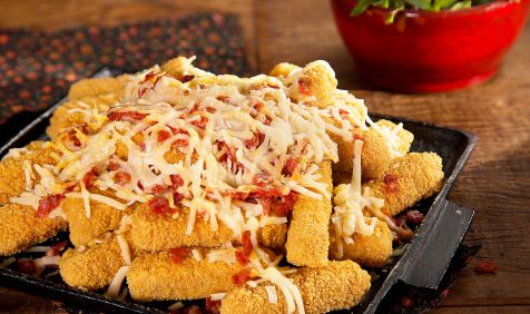 Tirinhas com Queijo e Pepperoni