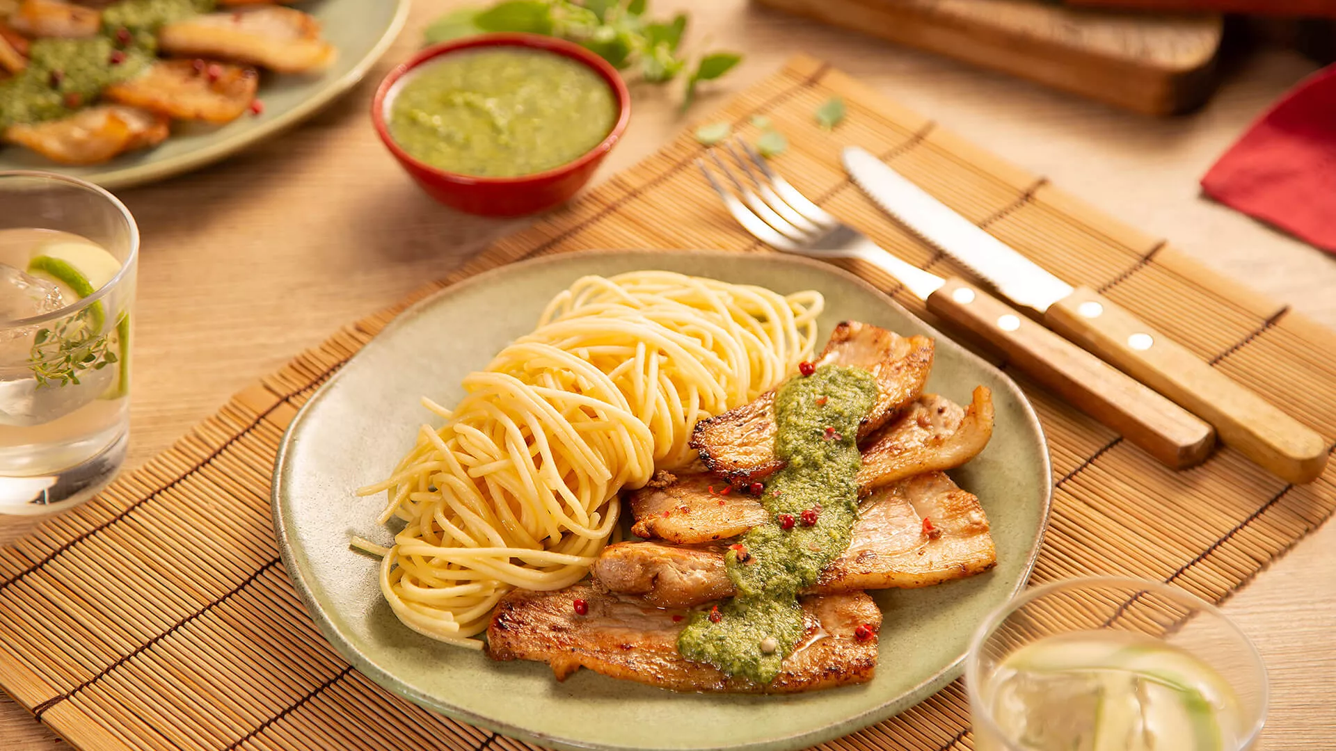 foto da receita Picanha Suína Perdigão na Brasa com Molho Pesto