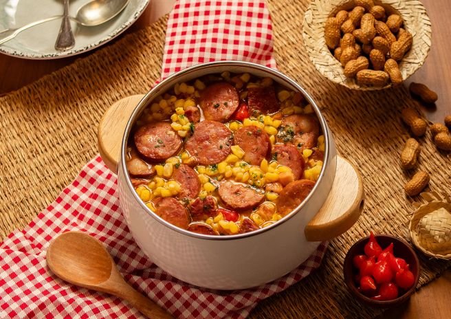 Mungunzá Salgado com Calabresa