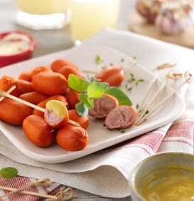 Mini Salsicha Sabor Mostarda