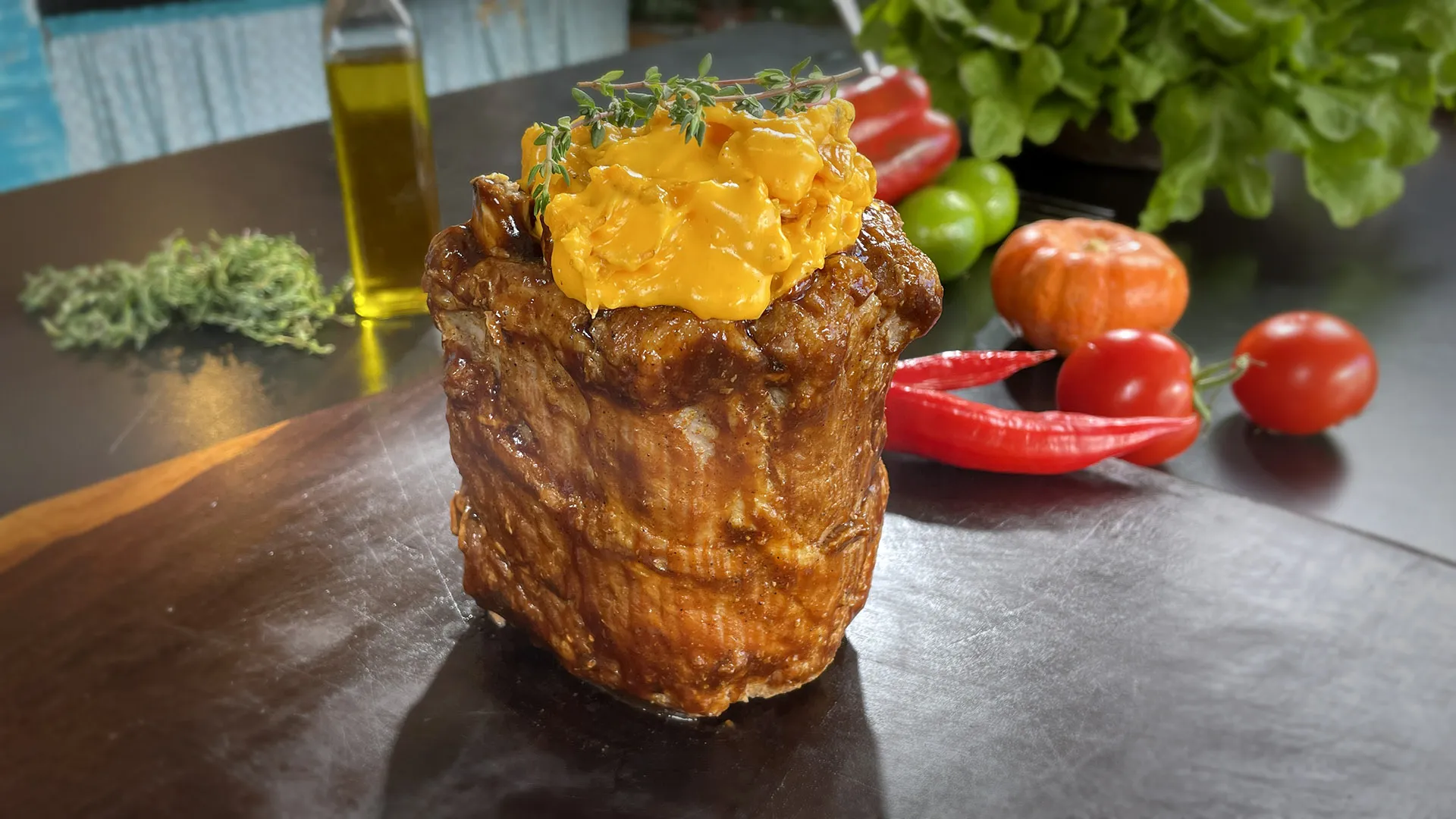 foto da receita Coroa de Costelinha Perdigão Na Brasa com Batata e Queijo