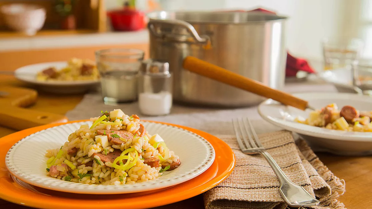 foto da receita Risoto Tropeiro com Linguiças Defumadas