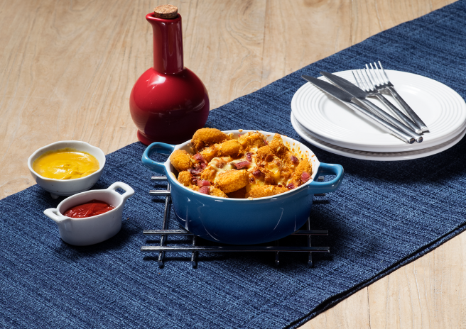 Mini Chicken Gratinado com Crispy de Salame