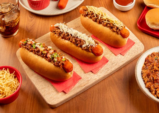Cachorro-quente com Carne Moída da Veveta