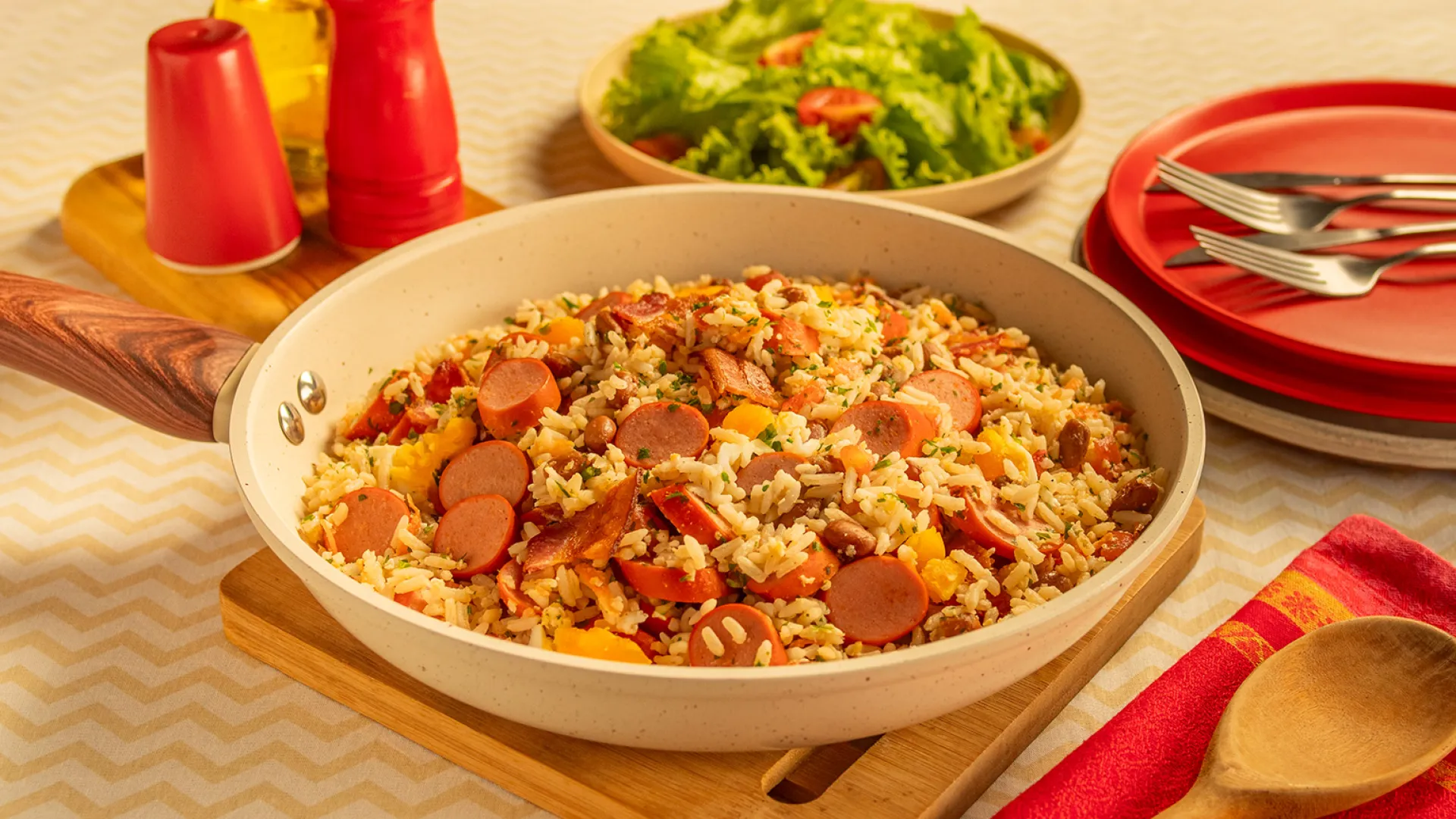 foto da receita Mexidão com Salsicha e Bacon