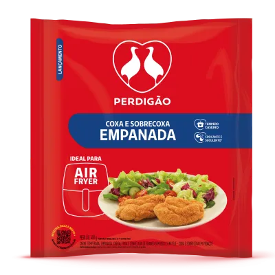 Coxa e sobrecoxa empanada