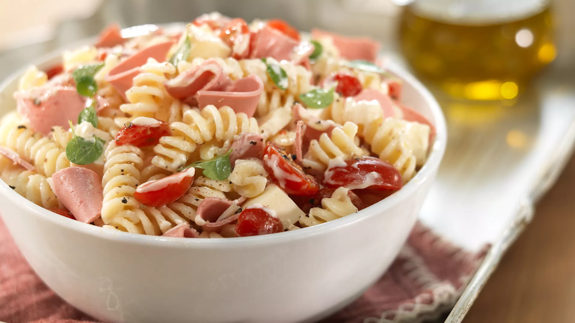 foto da receita Salada de Macarrão com Mortadela Tradicional