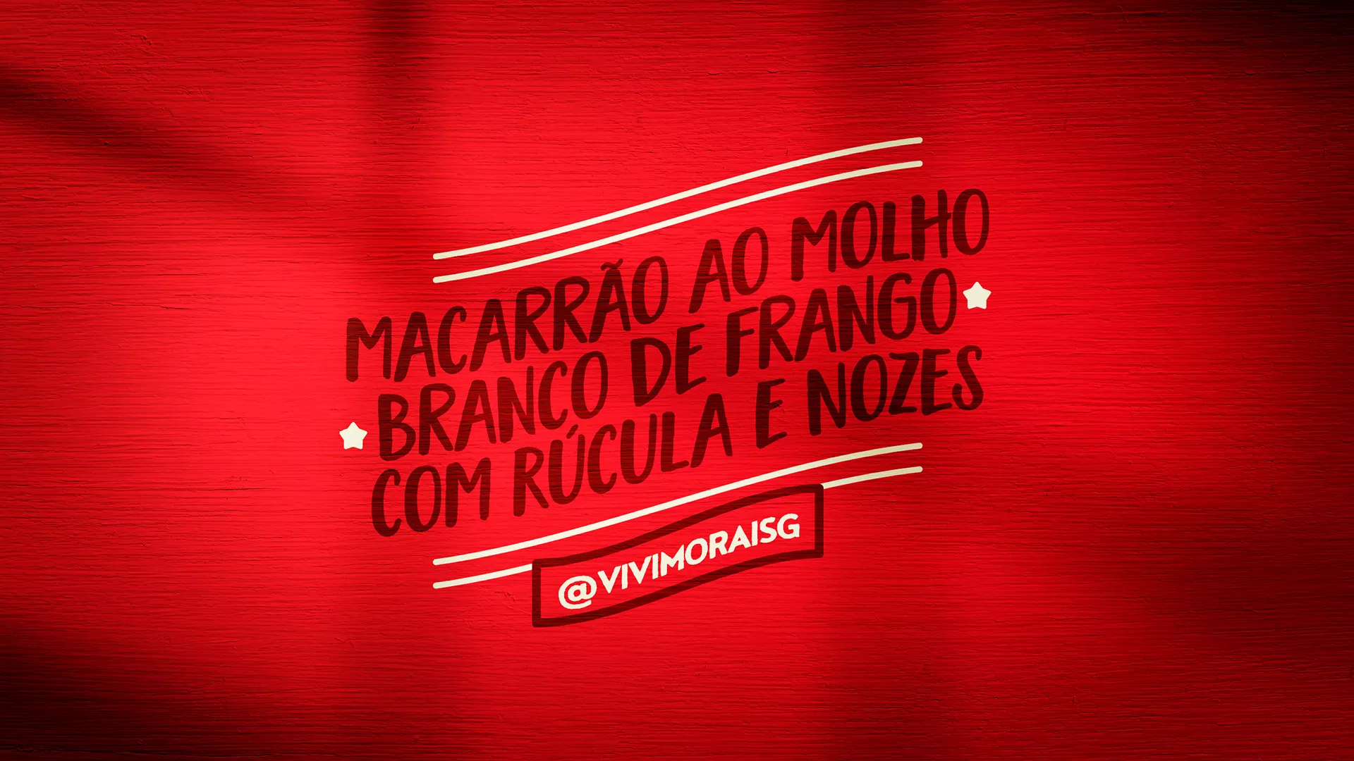 foto da receita Macarrão ao Molho Branco de Frango com Rúcula e Nozes