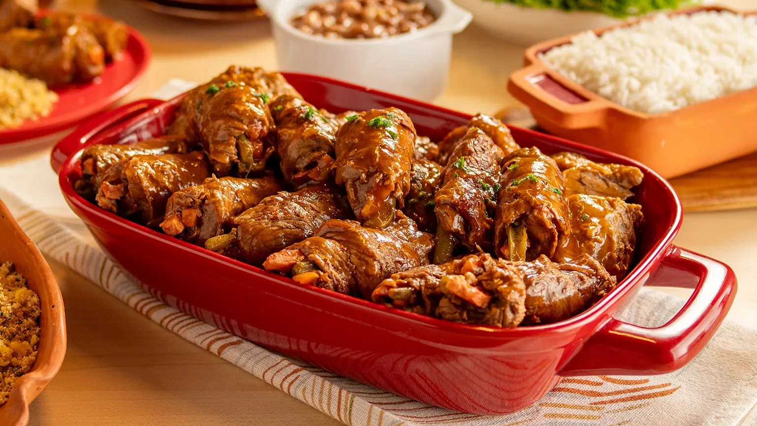 foto da receita Bife à Rolê com Calabresa
