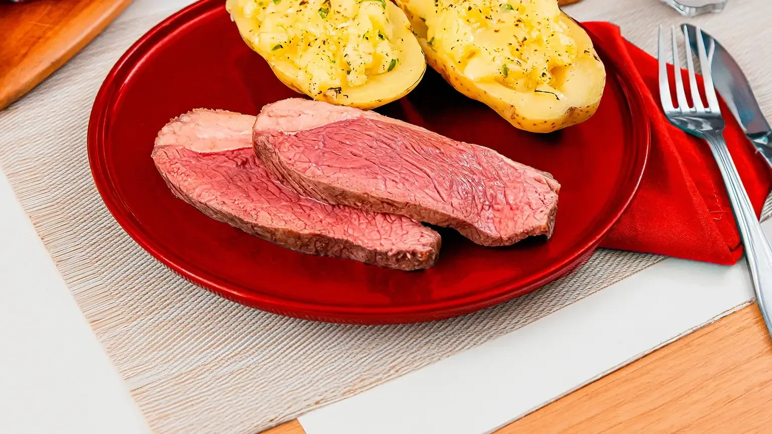 foto da receita Picanha Assada, com Batata Recheada com Queijo