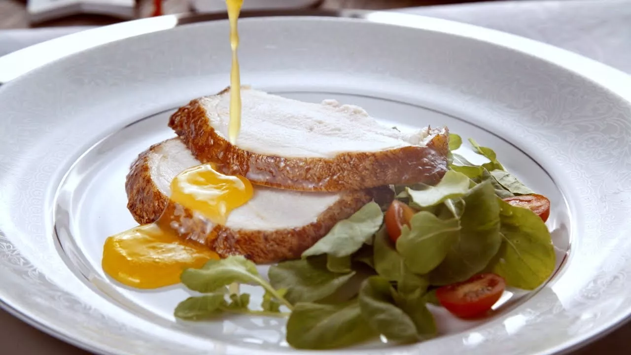 foto da receita Chester Perdigão com molho de laranja