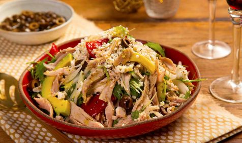 Salada de Peru Desfiado Mediterrâneo