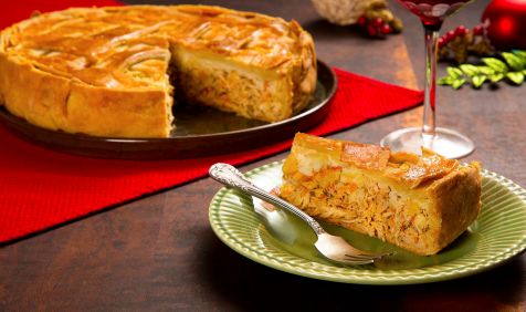 Torta de Chester Picante com Requeijão