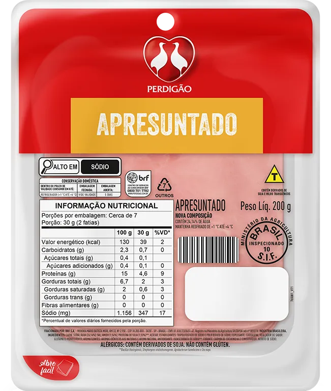 Apresuntado Fatiado 200g