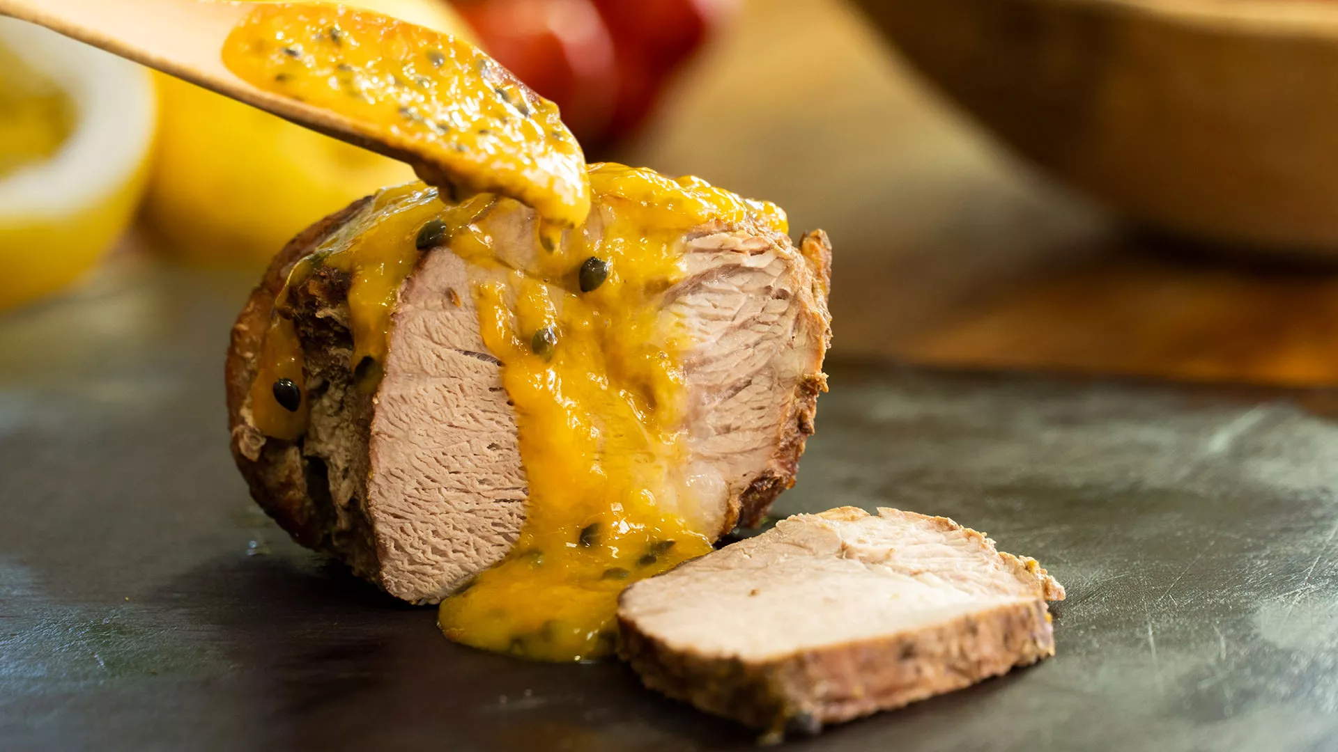 foto da receita Copa Lombo com Molho de Maracujá