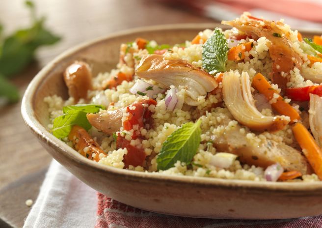 Assa Fácil Peito com Cuscuz Marroquino