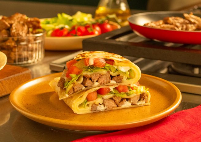 Wrap de Carne de Frigideira