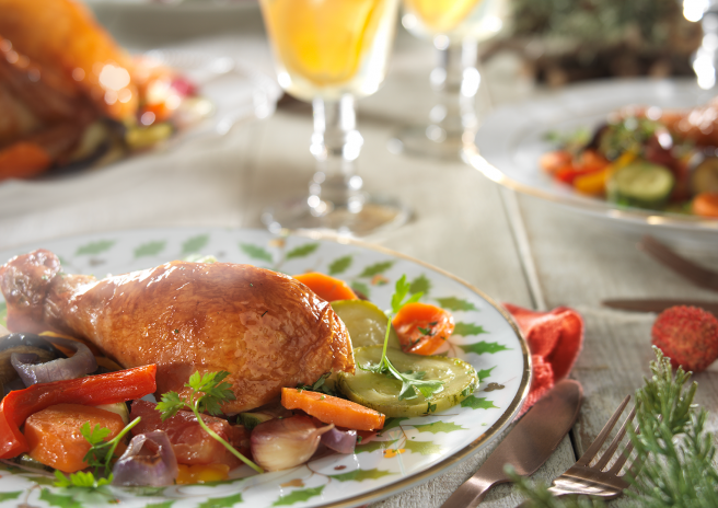 Chester Assa Fácil com legumes à mediterrânea