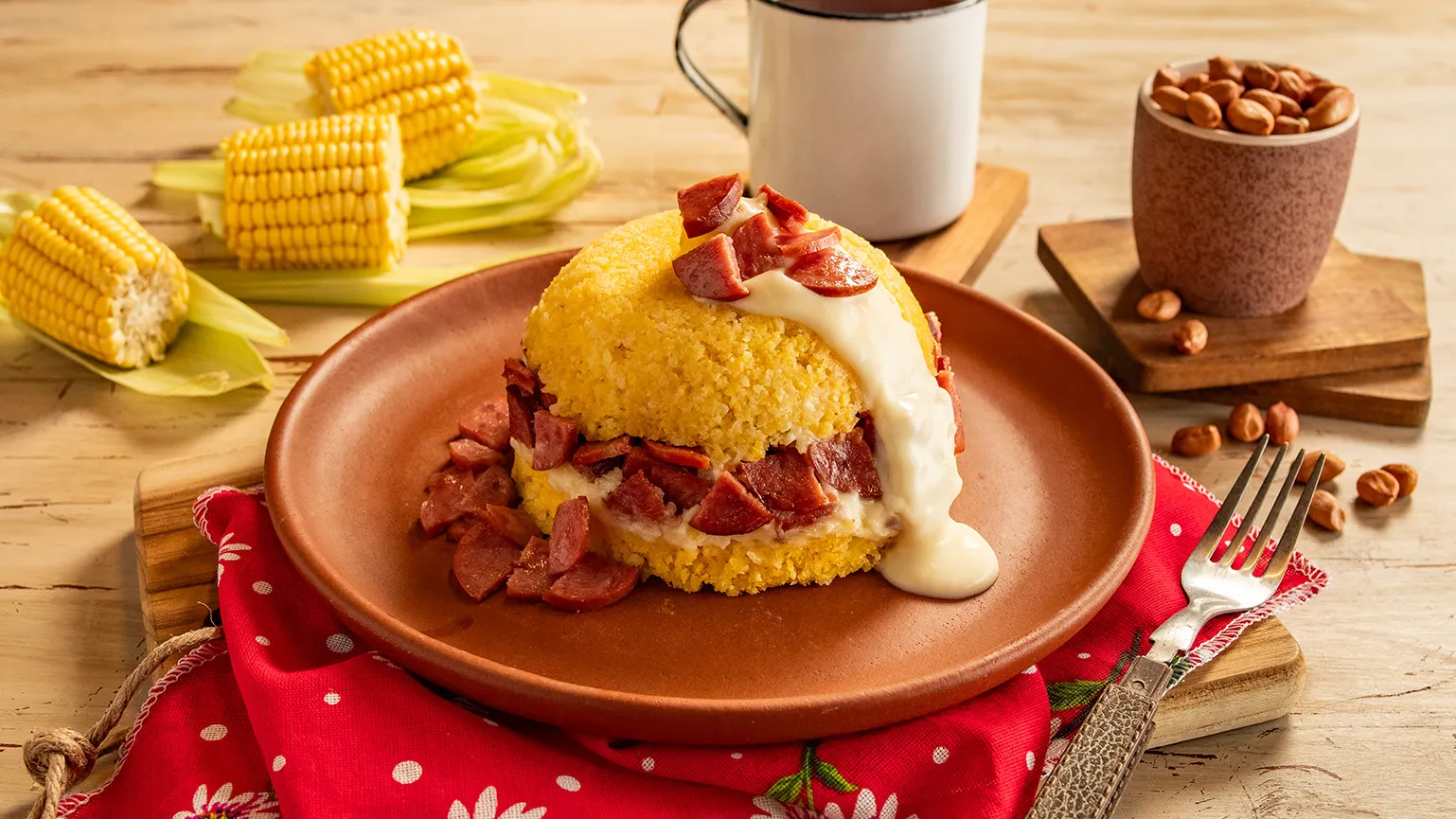 foto da receita Cuscuz com Calabresa e Catupiry