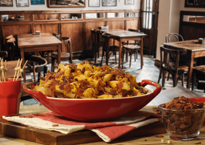 Batata Frita com Bacon