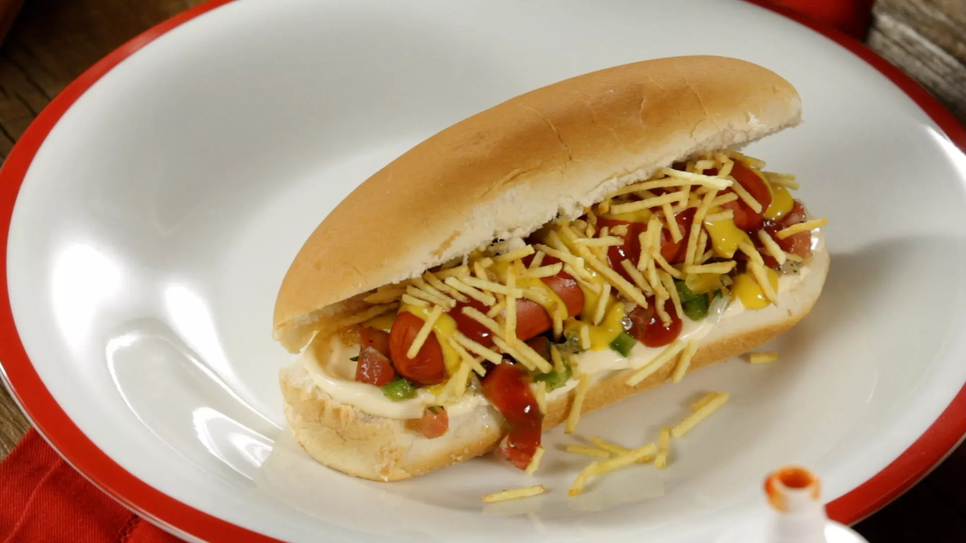 foto da receita Hot Dog Temperado e Crocante