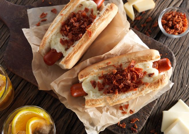 Hot Dog com Mix de Queijos e Pepperoni Crocante