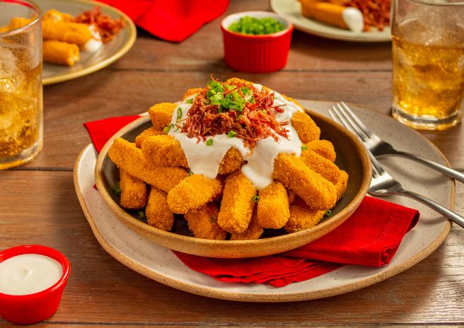 Tirinhas de Frango com Sour Cream e Cebolinha