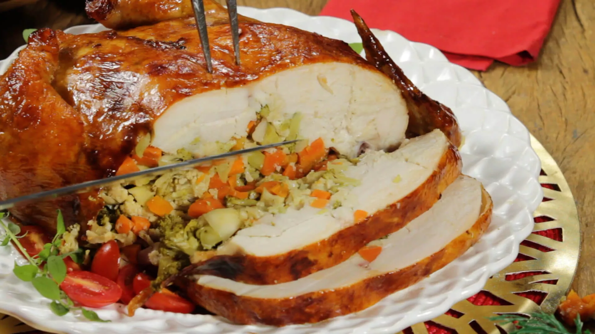 foto da receita Chester Desossado Perdigão com Arroz e Castanhas-de-Caju