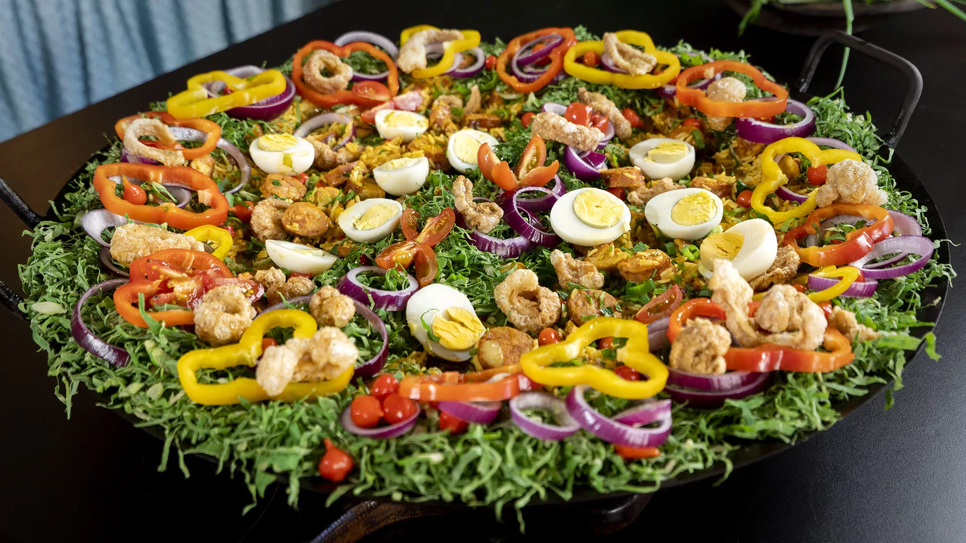 foto da receita Paella Mineira com Linguiças Perdigão Na Brasa