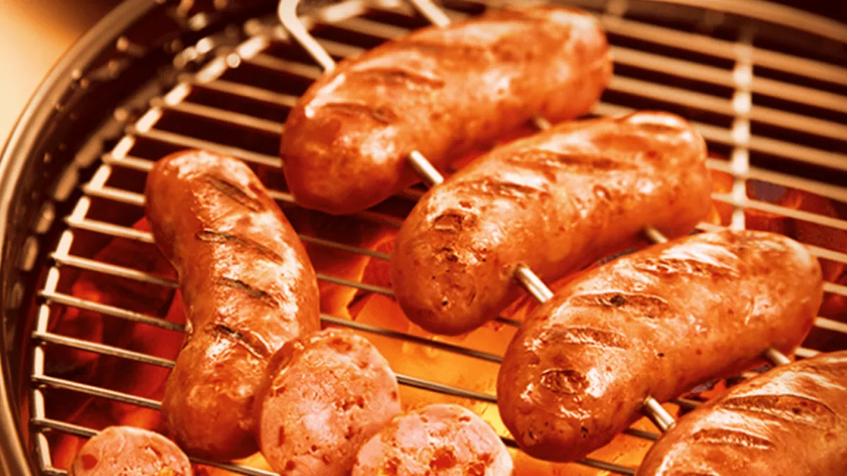 foto da receita Linguiça Toscana Na Brasa e Antepasto de Pimentão