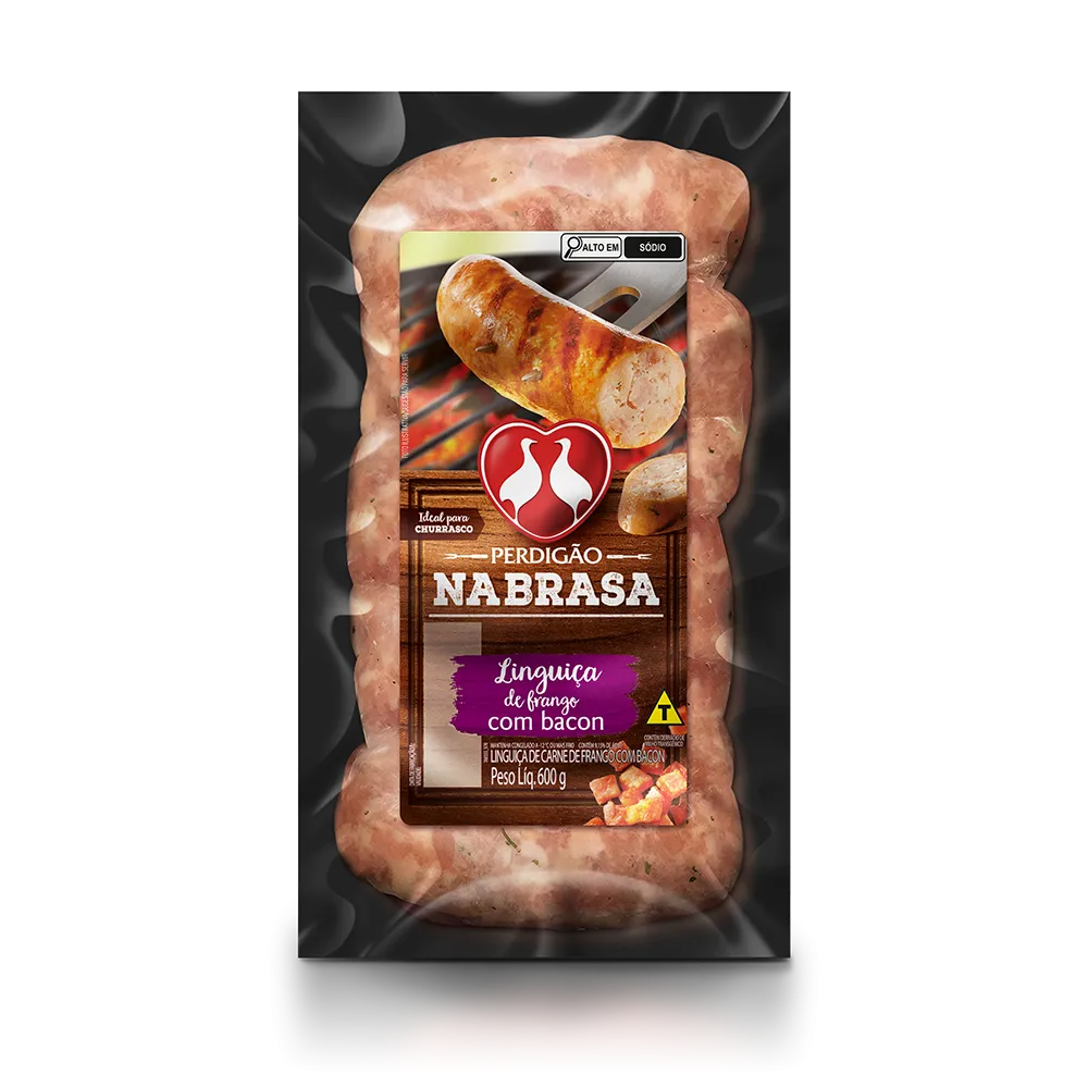 Linguiça de Frango com Bacon Na Brasa 600g