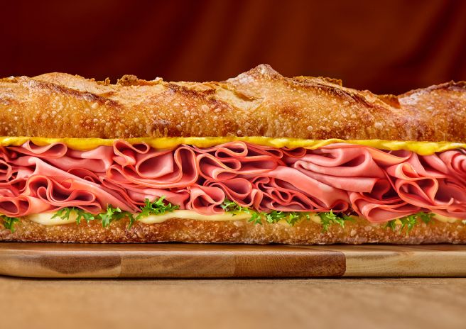 Baguete de Mortadela Ouro Perdigão com creme de queijo