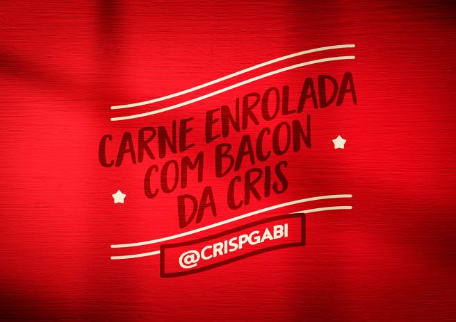 Carne enrolada com bacon da Cris
