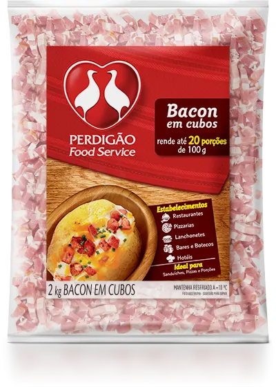 Bacon em cubos food service