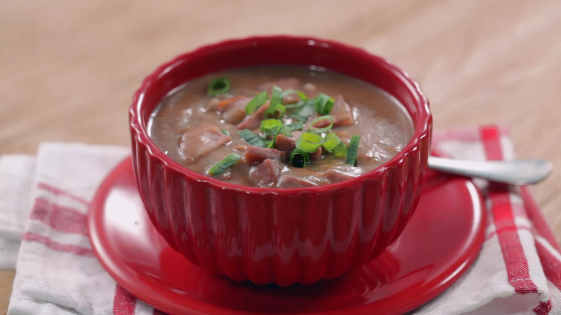 foto da receita Caldinho de Feijão com Linguiça Calabresa