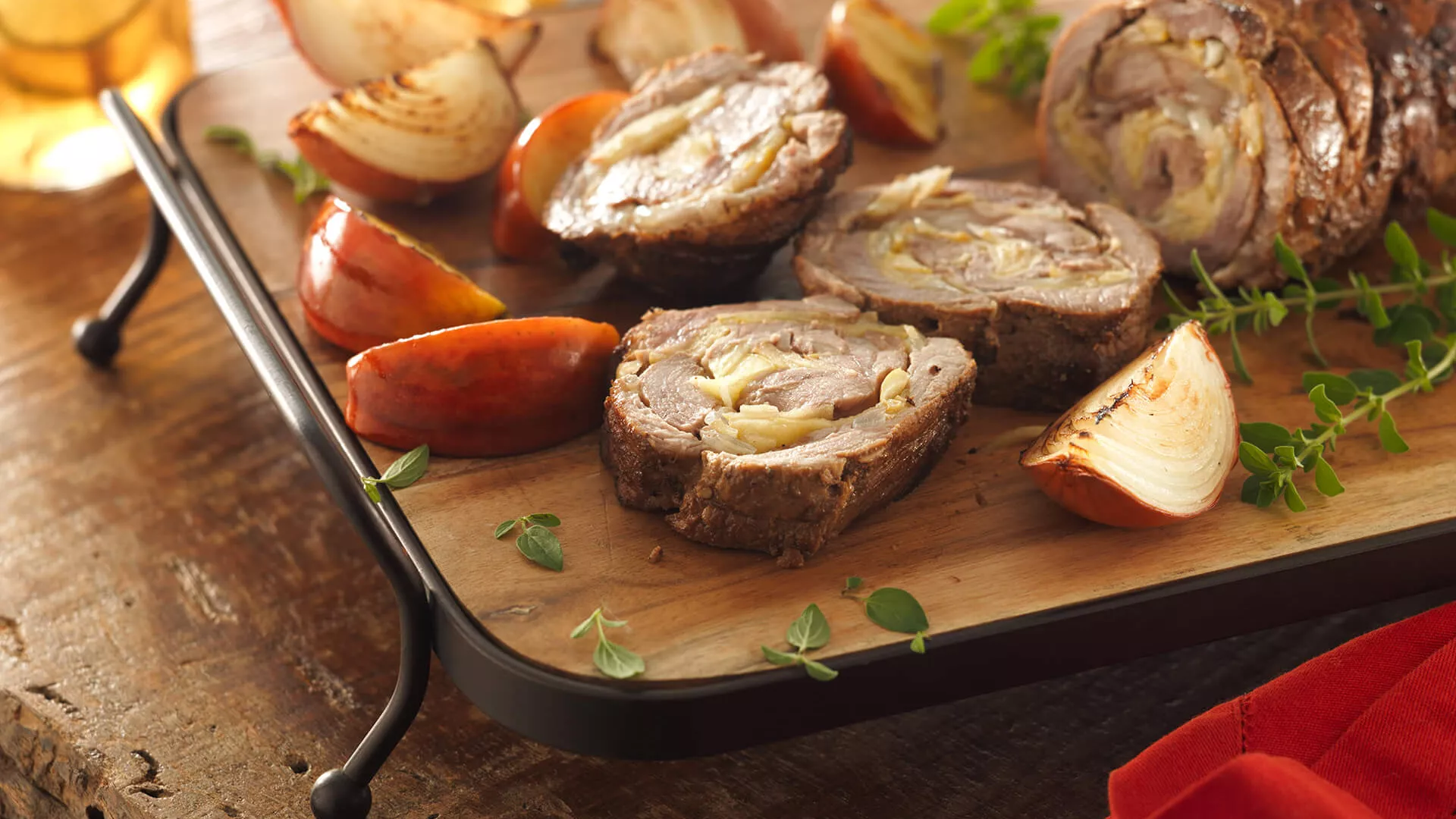 foto da receita Copa Lombo Perdigão Recheada com Maçã e Cebola