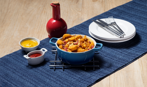 Mini Chicken Gratinado com Crispy de Salame