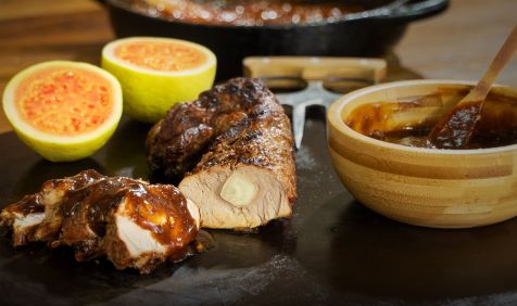 Filé Mignon Suíno ao Molho Barbecue com Goiabada
