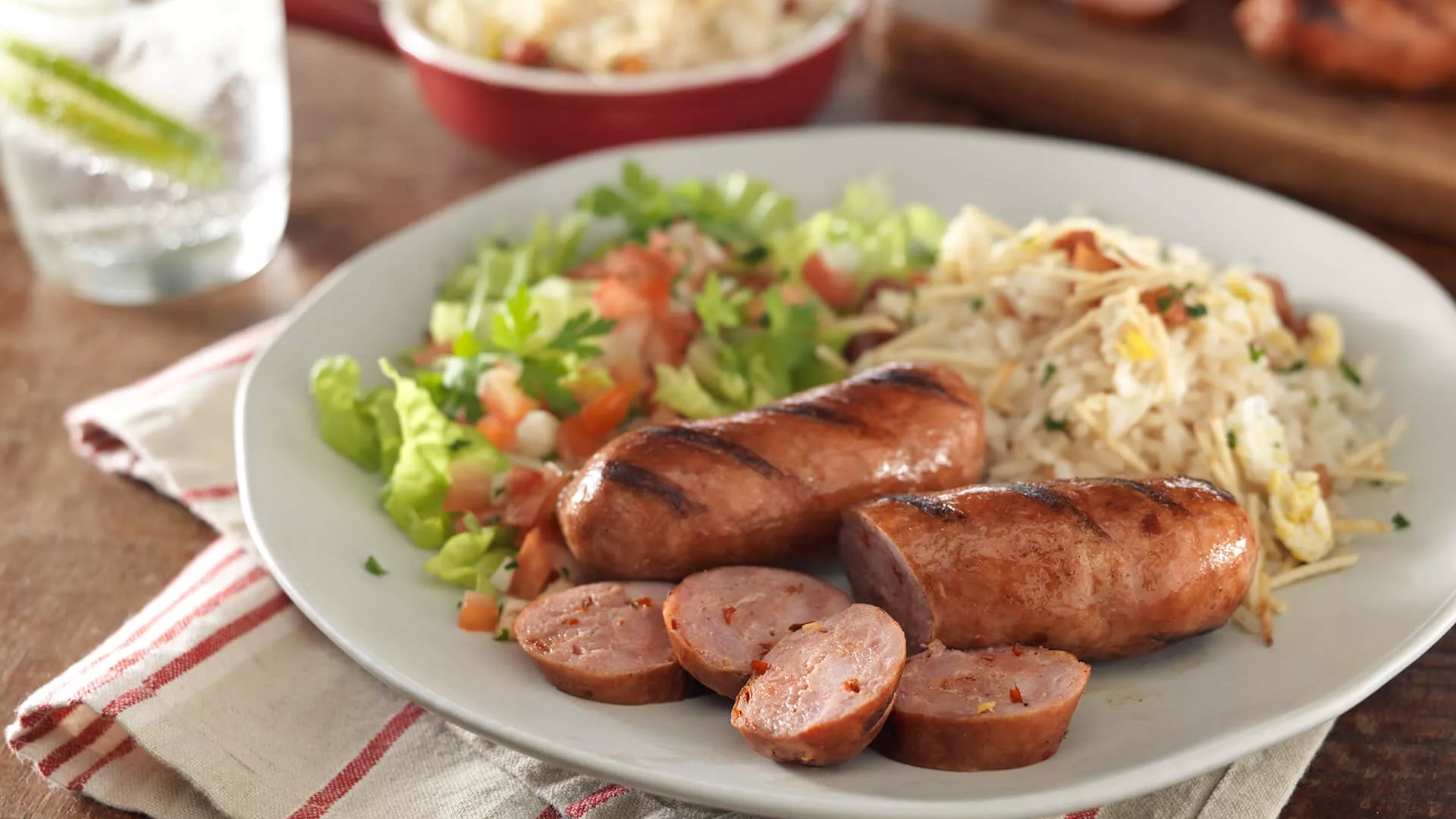 foto da receita Linguiça Toscana Apimentada Perdigão com Arroz Biro Biro