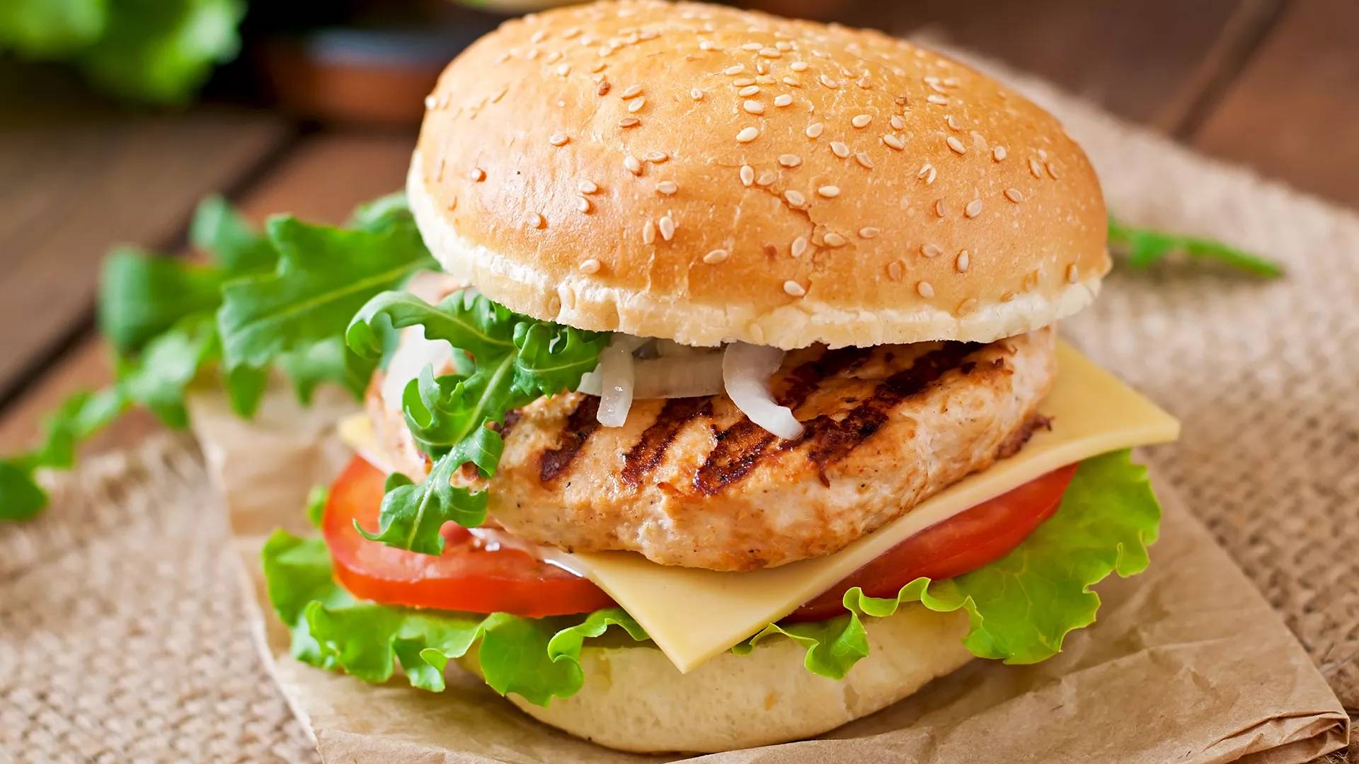 foto da receita Hamburguer de Frango Grelhado