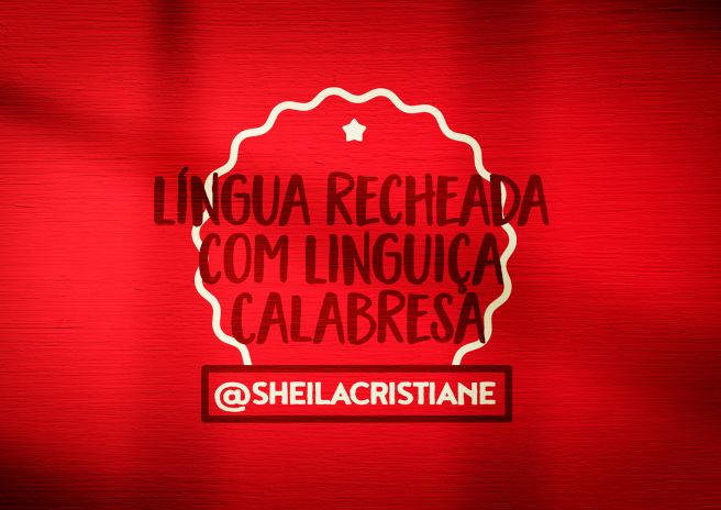 Língua recheada com linguiça calabresa