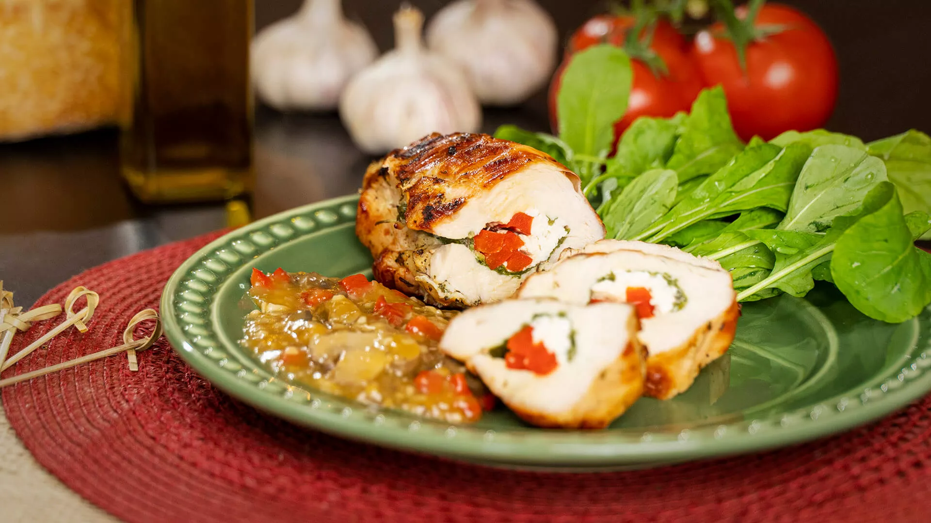 foto da receita Peito de Chester Recheado com Molho de Cogumelos