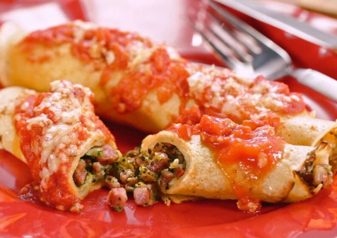 Panqueca Especial com Linguiça Calabresa